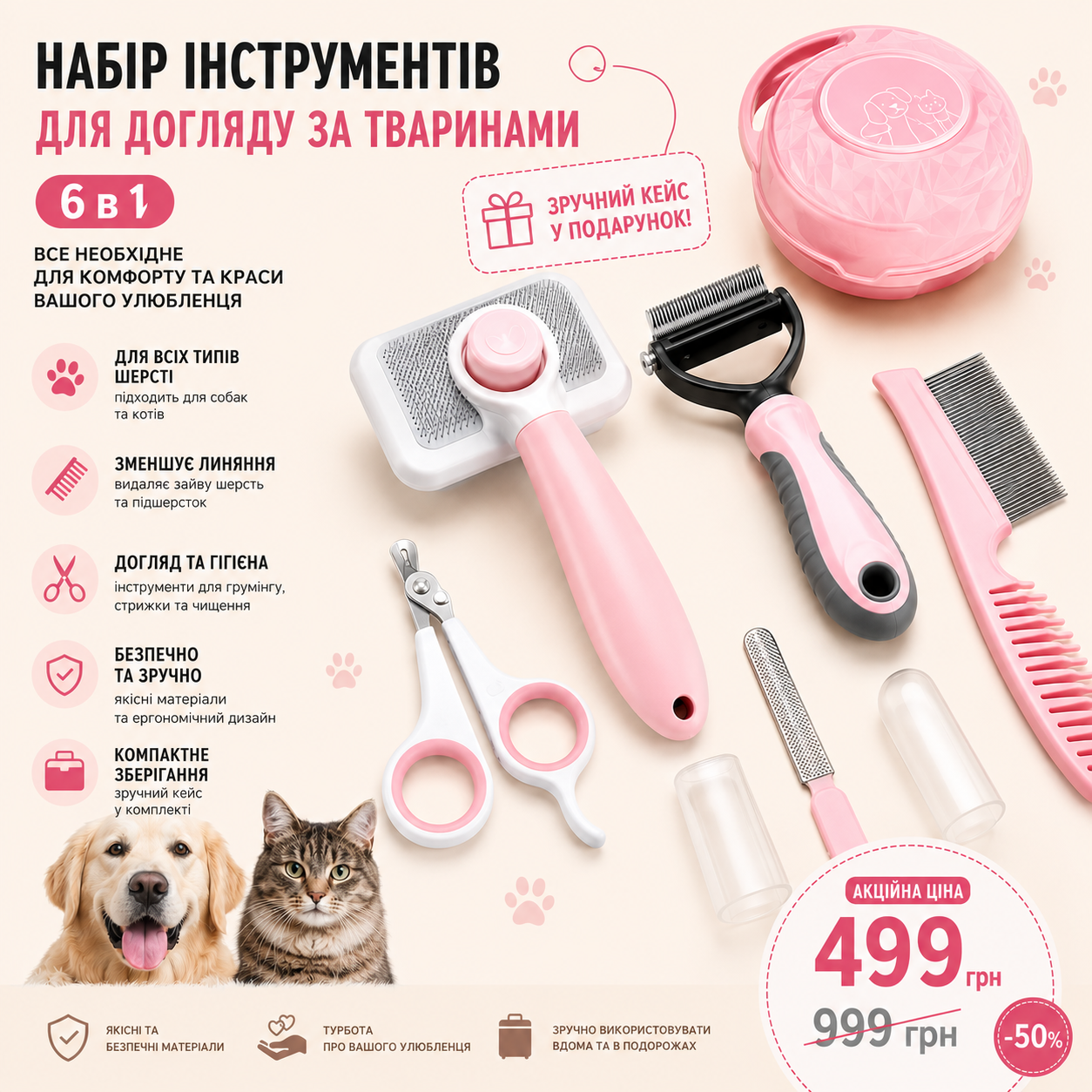 Комплект для догляду 6 в1